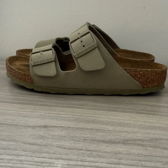 Birkenstock Two-Strap Sandals in Olive Taupe - Picture 1 of 5
